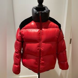 Moncler red puffer jacket